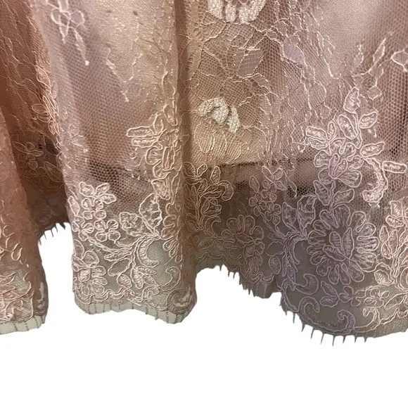 Hebeos A-line Women's Pink Lace Overlay, Cocktail/Party Dress SEE MEASUREMENTS - Picture 10 of 15